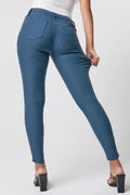 MID-RISE HYPER STRETCH SKINNY- 4 COLORS