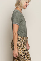 GIRLY BASIC KNIT POCKETED TOP