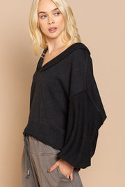 BLACK ACRYLIC SWEATER