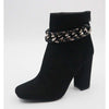 BLACK OVERSIZED CHAIN BOOTIE