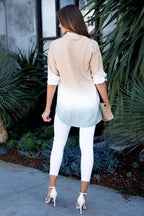 DIP DYE BUTTON DOWN TOP