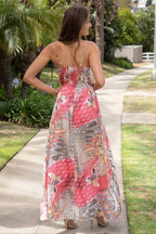 PAISLEY FLORAL V NECK SPAGHETTI STRAP