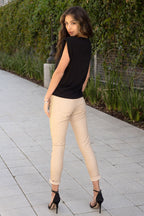 SLEEVELESS SHOULDER PAD SOLID TOP