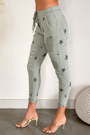 ALL OVER STARS CRINKLE JOGGERS
