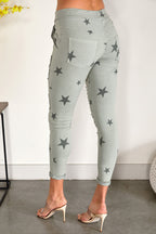 ALL OVER STARS CRINKLE JOGGERS