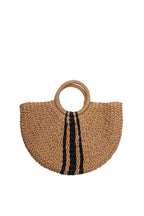 WOVEN DOME STRIPE HANDBAG