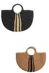 WOVEN DOME STRIPE HANDBAG