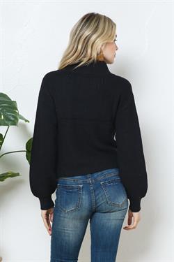 ZIP UP SWEATER JACKET- 2 COLORS