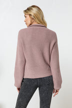 ZIP UP SWEATER JACKET- 2 COLORS