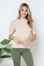 SHORT SLEEVE SWEATER