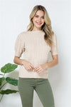 SHORT SLEEVE SWEATER