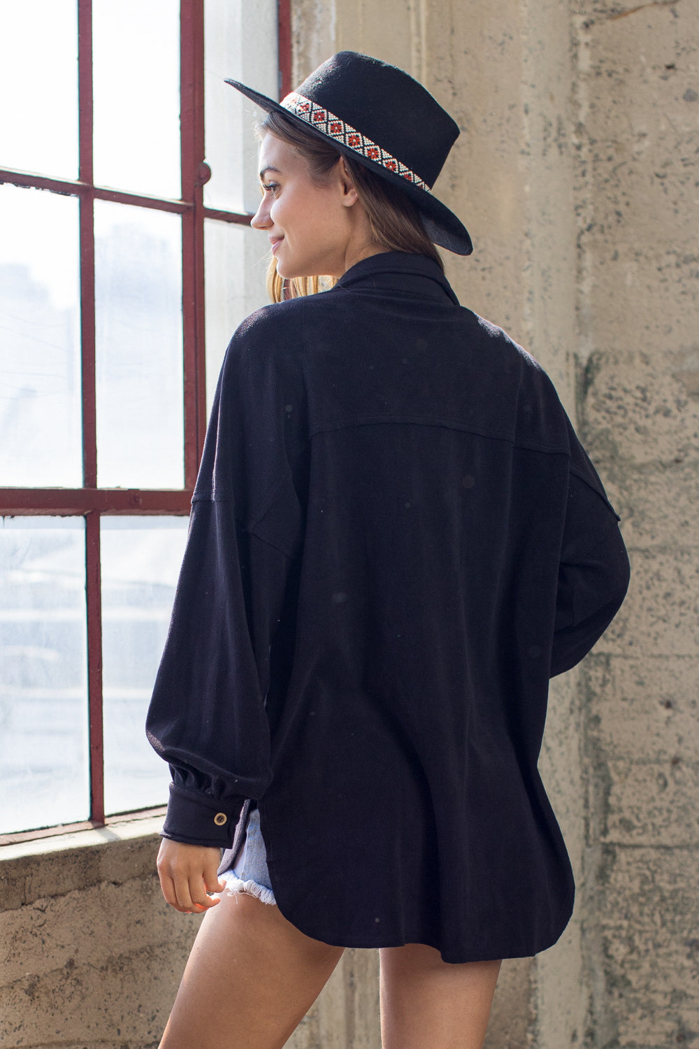 SUNSET FLEECE SHIRT JACKET BLACK/OLIVE