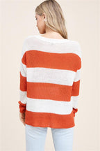 STRIPED PULLOVER SWEATER