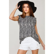 SHIRRING NECK TOP