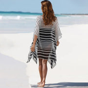 STRIPED SWIMSUIT COVER-UP