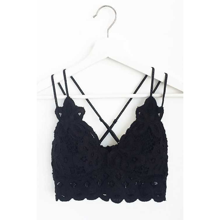 SCALLOPED LACE CAMI BRALETTE