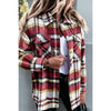 RED PLAID FLANNEL SHACKET JACKET