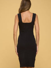 BLACK RIB DRESS