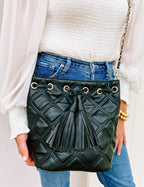 ESTELLE QUILTED BUCKET BAG