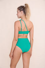 DOUBLE STRAP ONE SHOULDER BIKINI SET