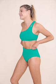 DOUBLE STRAP ONE SHOULDER BIKINI SET