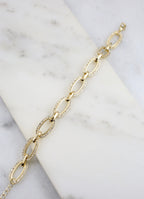 STEEN CZ LINK BRACELET-GOLD