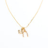 WISHBONE CLOVER CHARM NECKLACE