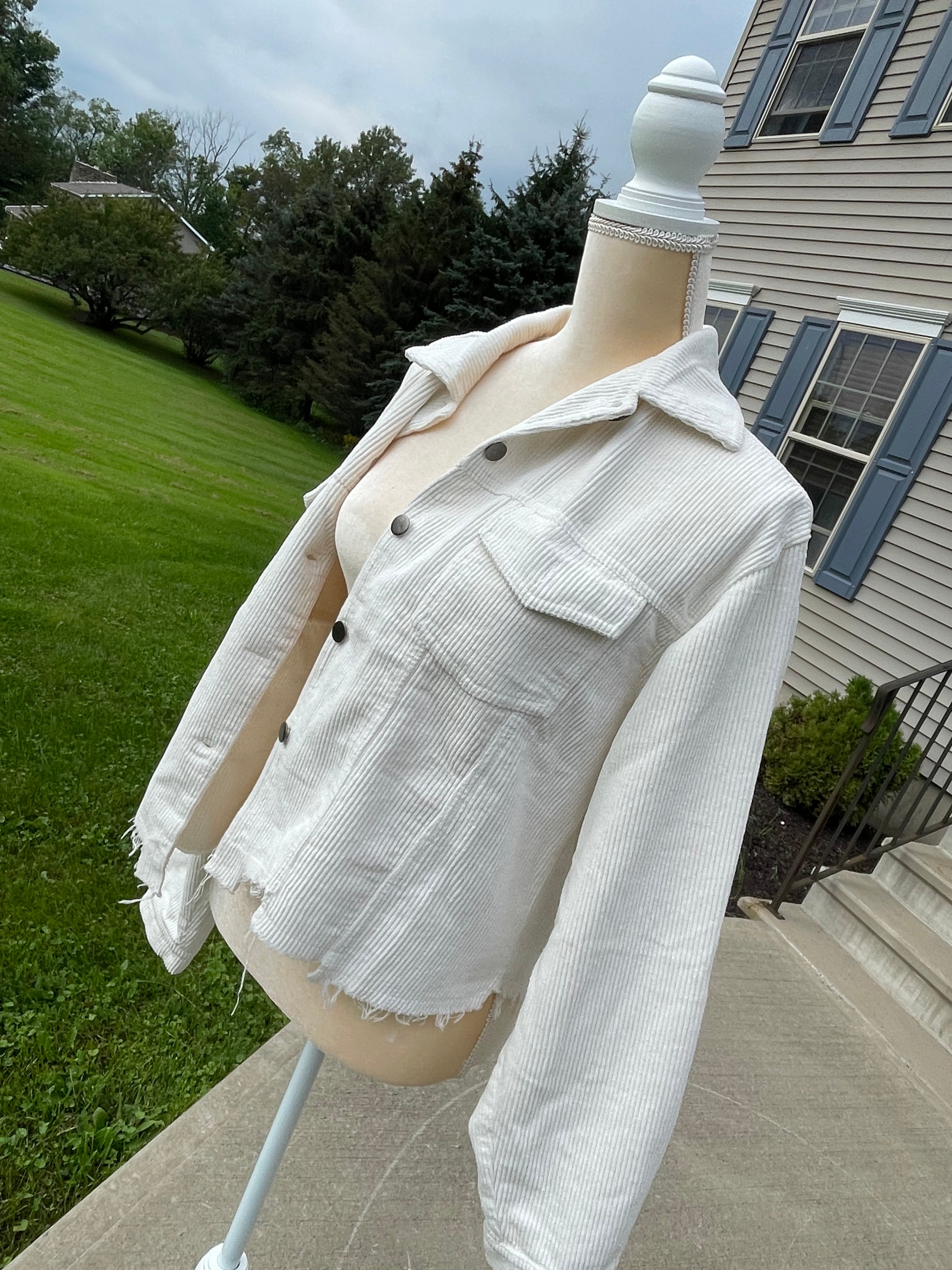 CORDUROY JACKET WHITE