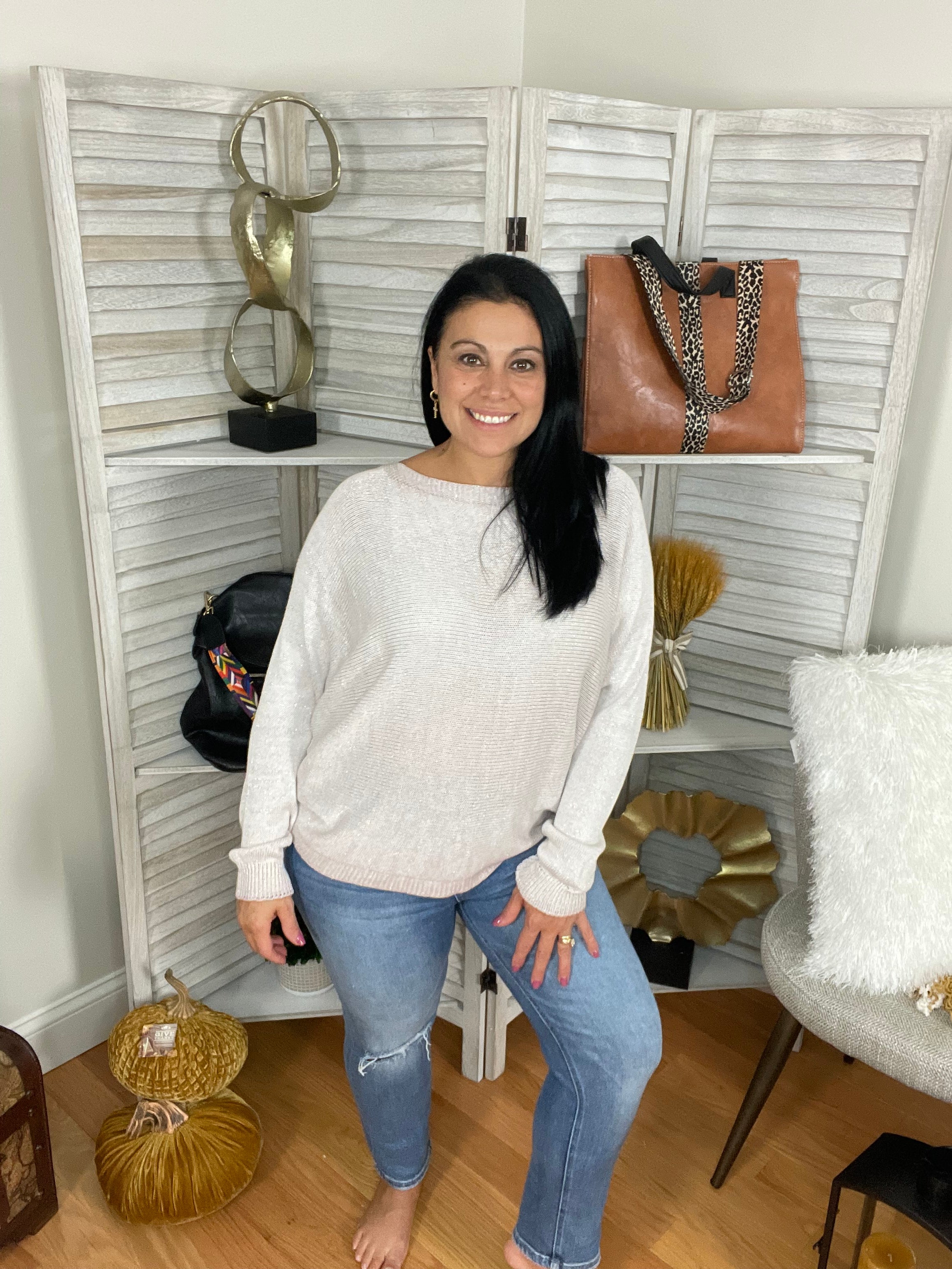 GREY VIOLET SWEATER BLUSH