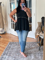 KNIT BABYDOLL TOP