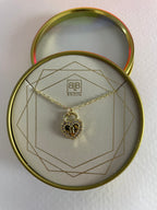 GOLD HEARTS PAVE' NECKLACE