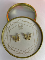 BUTTERFLY PAVE' STUDS