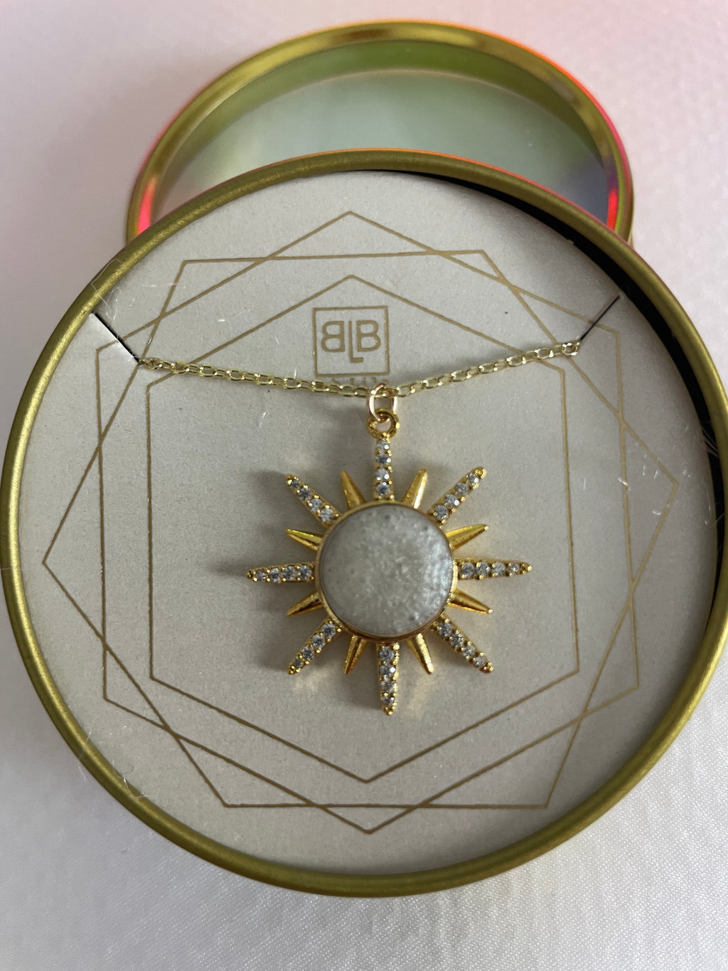 OPAL SUN NECKLACE GOLD