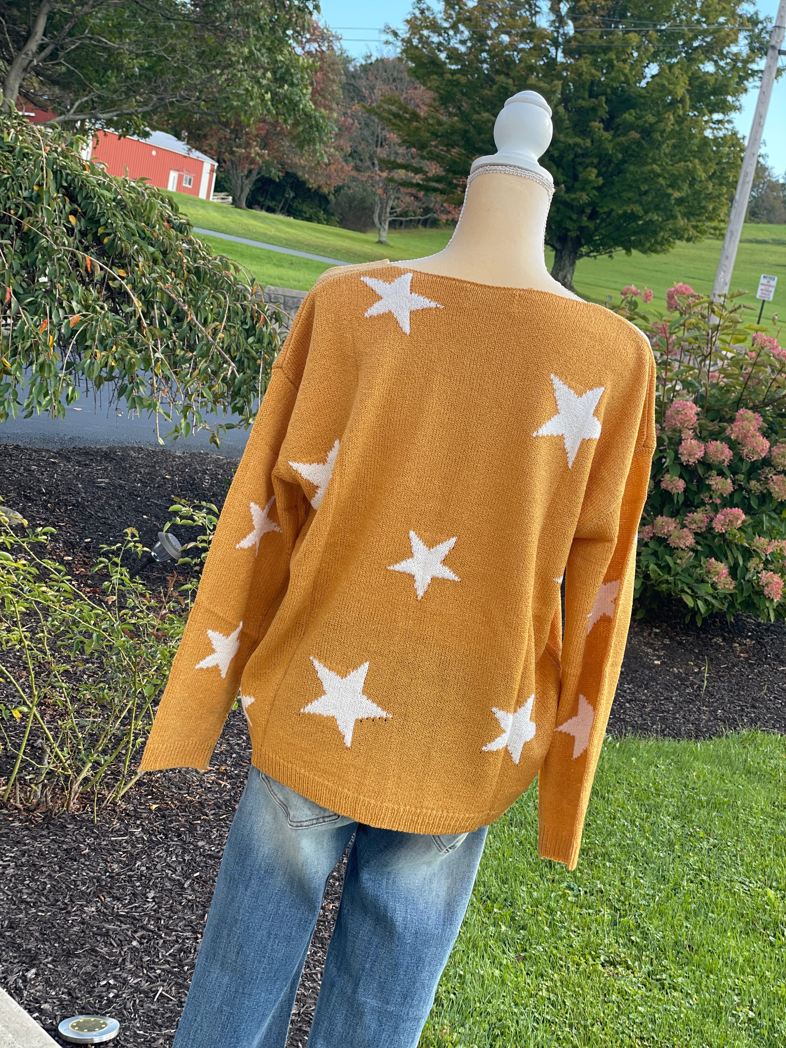 LONG SLEEVE STAR SWEATER