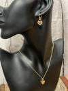 GOLD HEARTS PAVE' NECKLACE