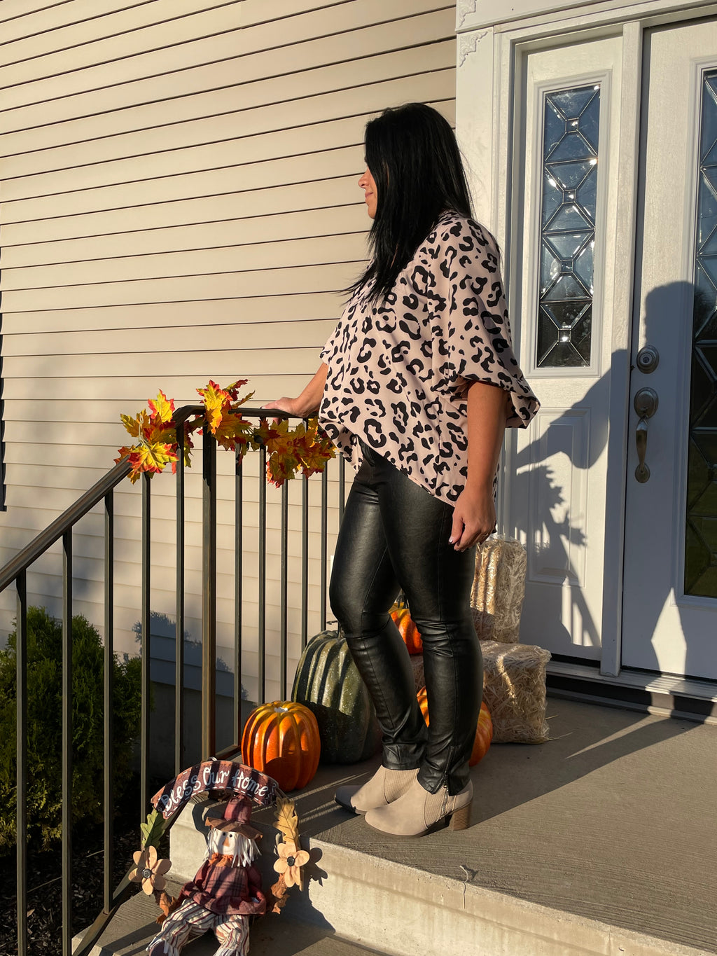 FAUX LEATHER JEGGINGS