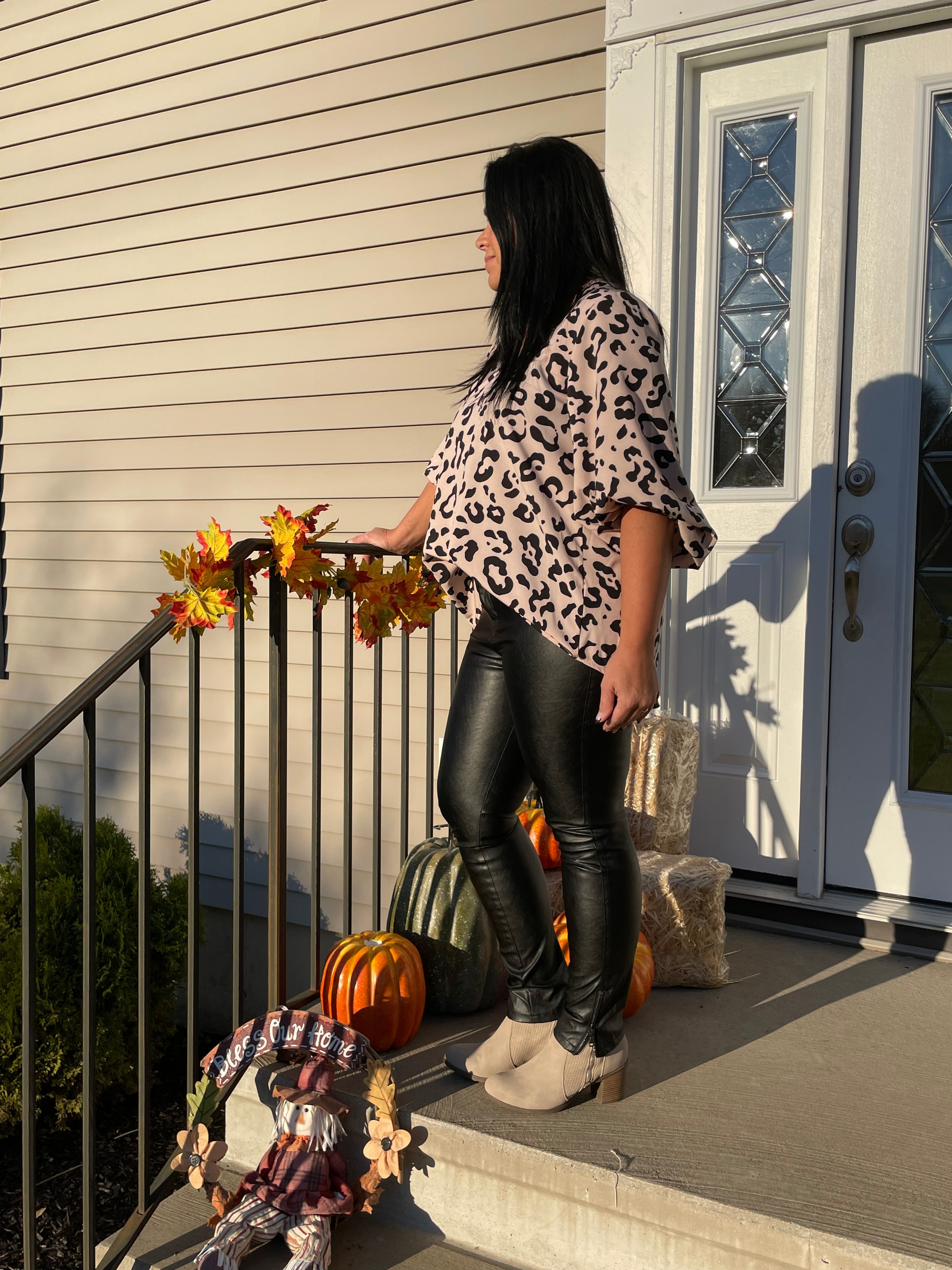 FAUX LEATHER JEGGINGS