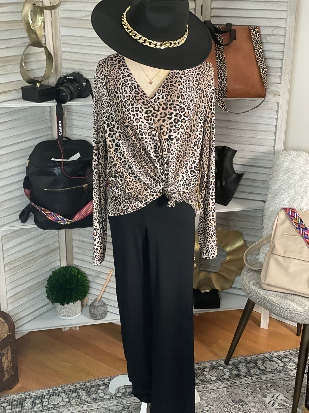 PLUS SIZE CHEETAH TOP