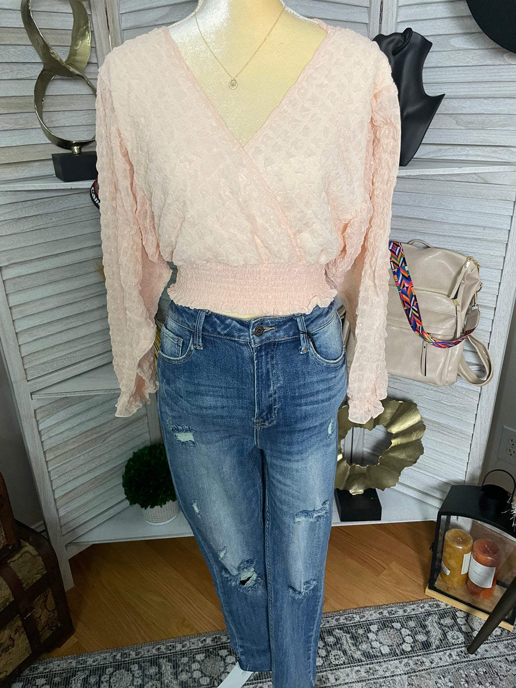 SHEER  LONG SLEEVE TOP