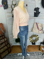 SHEER  LONG SLEEVE TOP