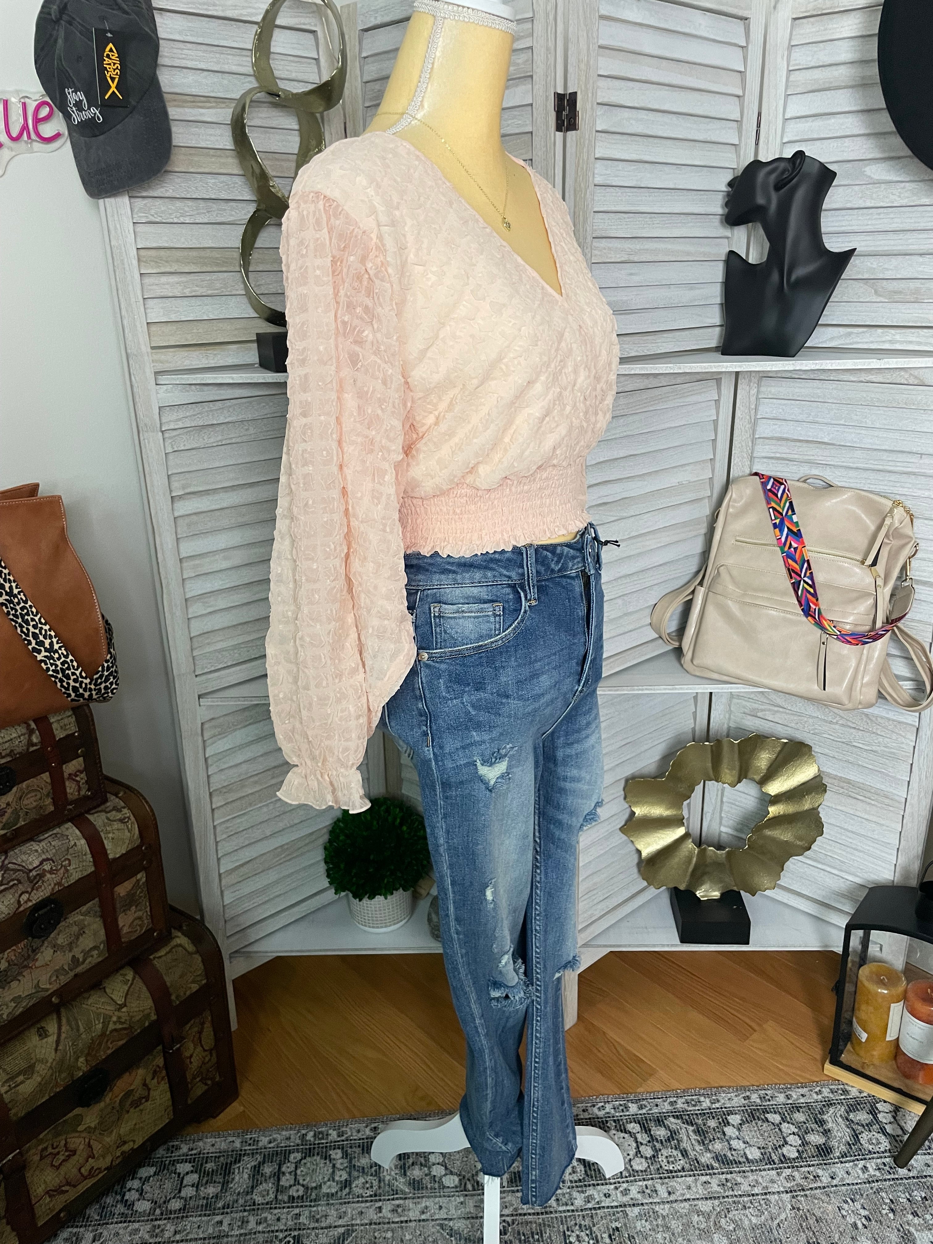 SHEER  LONG SLEEVE TOP