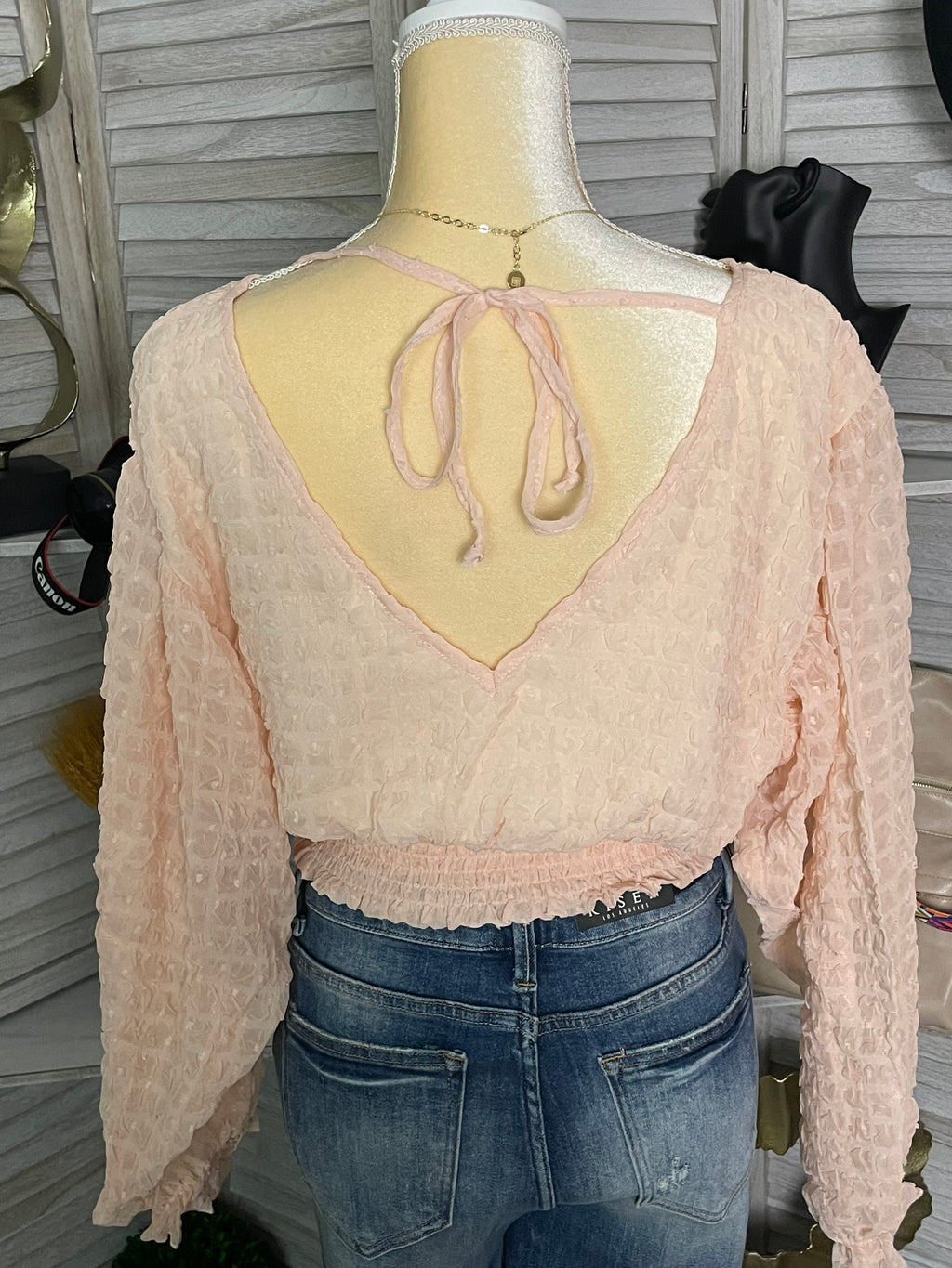 SHEER  LONG SLEEVE TOP