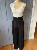 SMOCKED STRAIGHT LEG PANTS