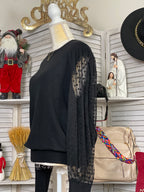 POLKA DOT CREW NECK SWEATER