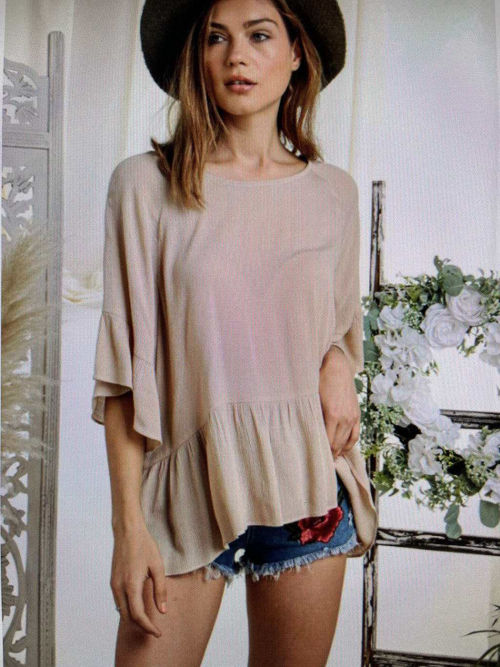 DRAPED BLOUSE TOP