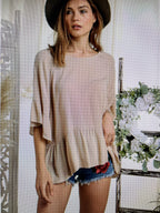DRAPED BLOUSE TOP