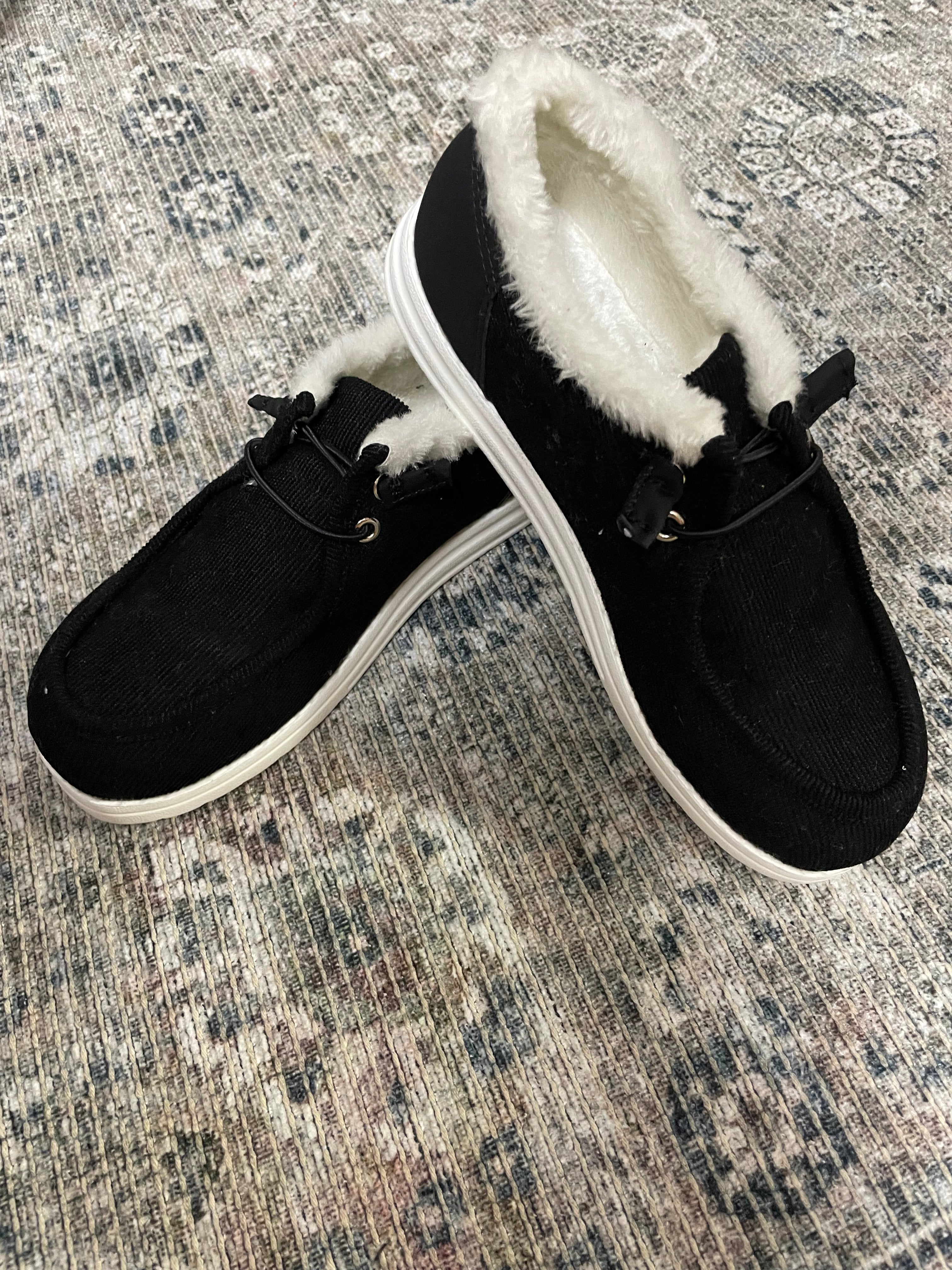 FLUFFY SLIP ON SHOES