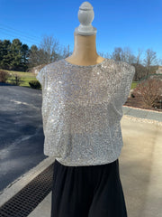 SEQUINS SLEEVELESS TOP