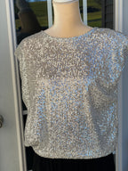 SEQUINS SLEEVELESS TOP