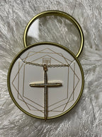 PRINCE CROSS NECKLACE GOLD/SILVER